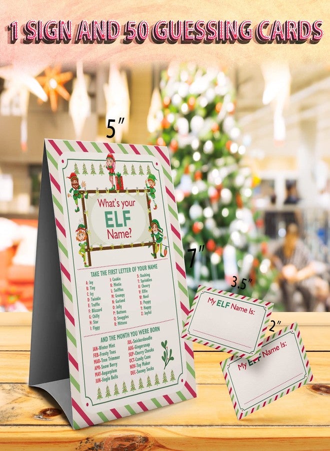 Muruseni Christmas Games Sign - What's Your Elf Name Game, Christmas games for families, Christmas Party Games, Holiday games(23CB) - Image 2